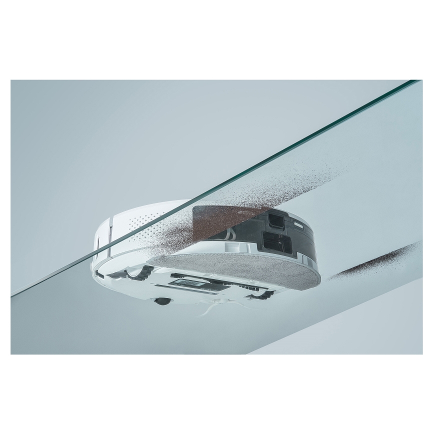 Sencor - Robotti-imuri ja moppi 2-in-1 50W/5000 mAh Wi-Fi valkoinen + kaukosäädin