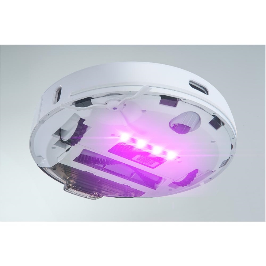 Sencor - Robotti-imuri ja moppi 2-in-1 50W/5000 mAh Wi-Fi valkoinen + kaukosäädin