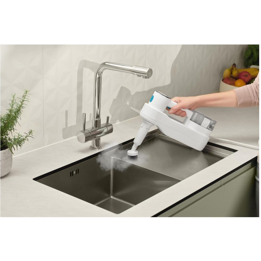 Sencor - Monitoiminen höyrymoppi 2-in-1 1500W/230V IPX4 valkoinen