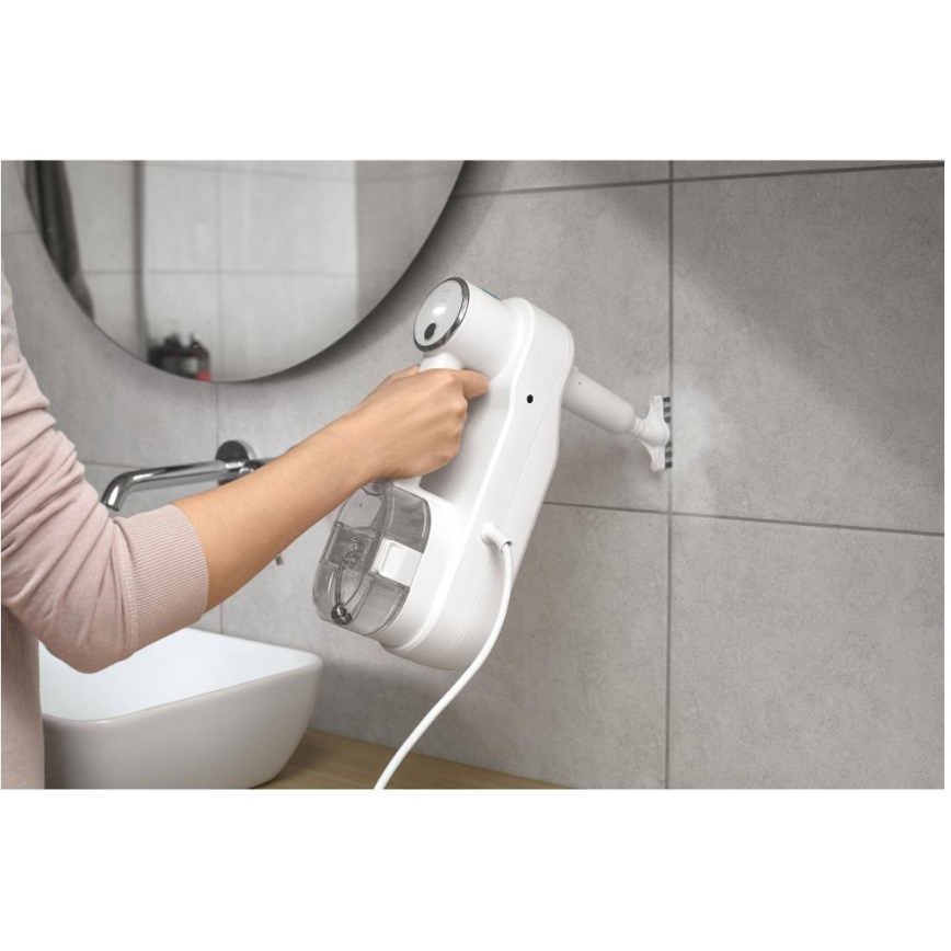 Sencor - Monitoiminen höyrymoppi 2-in-1 1500W/230V IPX4 valkoinen