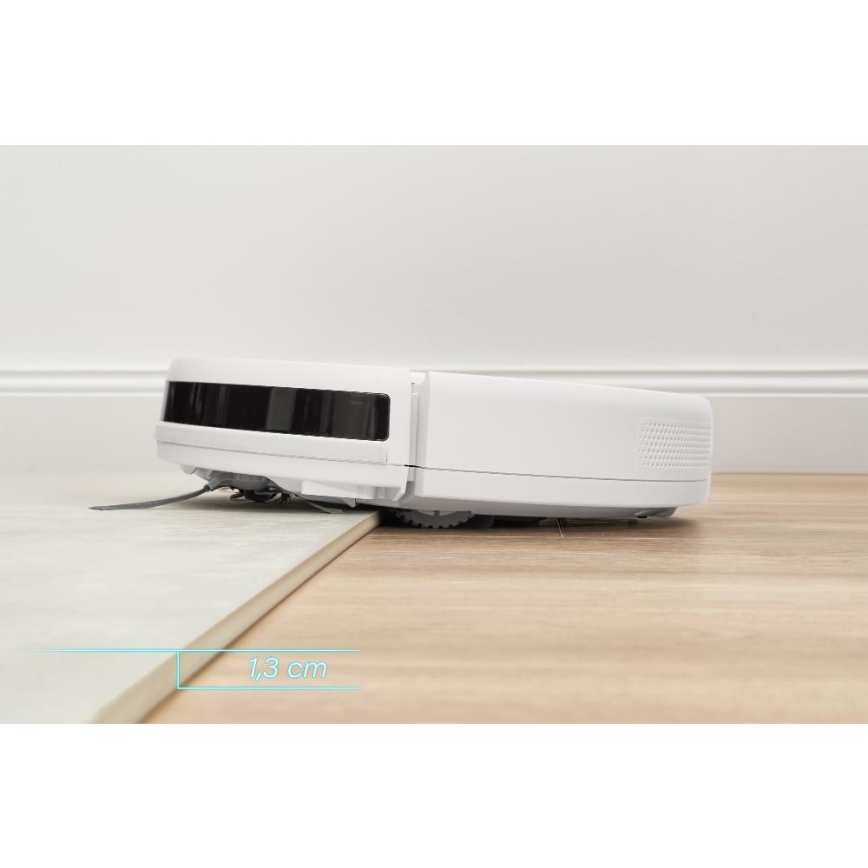 Sencor - Robotti-imuri ja moppi 2-in-1 18W/1500 mAh valkoinen + kaukosäädin