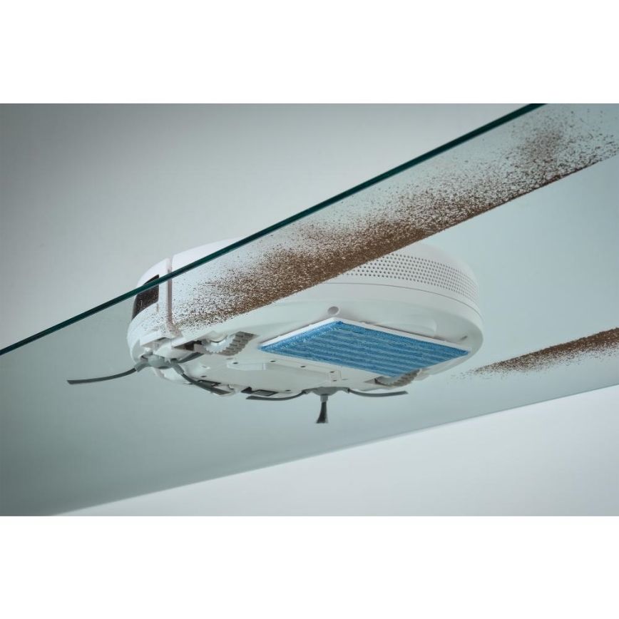 Sencor - Robotti-imuri ja moppi 2-in-1 18W/1500 mAh valkoinen + kaukosäädin