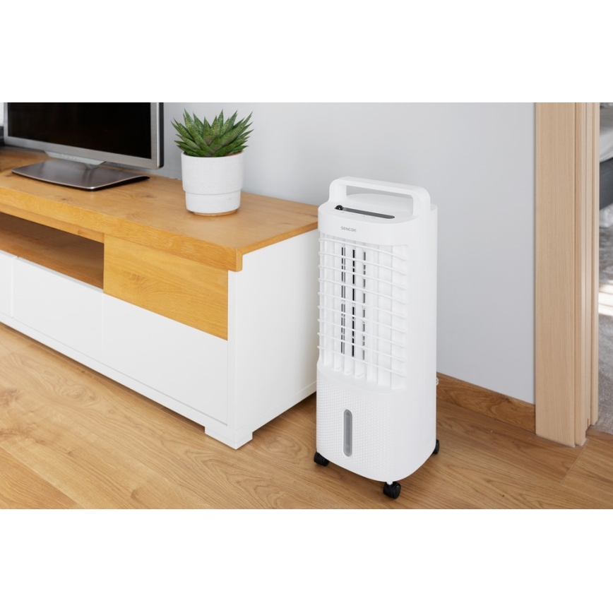 Sencor - Kannettava ilmastointilaite LED-näytöllä 3-in-1 45W/230V valkoinen + kaukosäädin