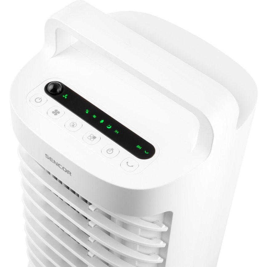 Sencor - Kannettava ilmastointilaite LED-näytöllä 3-in-1 45W/230V valkoinen + kaukosäädin