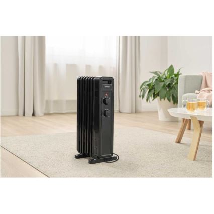 Sencor - 7-levyinen öljylämmitin 600/900/1500W/230V musta