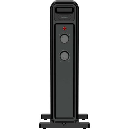 Sencor - 7-levyinen öljylämmitin 600/900/1500W/230V musta