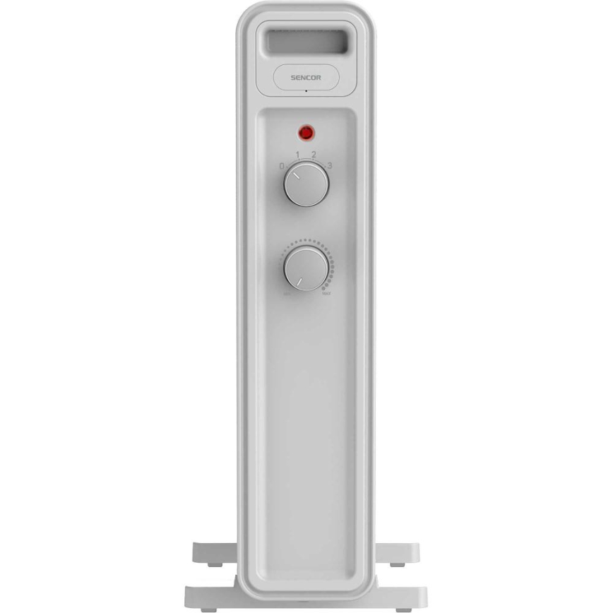 Sencor - 7-levyinen öljytäytteinen patteri 600/900/1500 W/230 V valkoinen