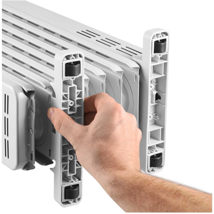 Sencor - 7-levyinen öljytäytteinen patteri 600/900/1500 W/230 V valkoinen