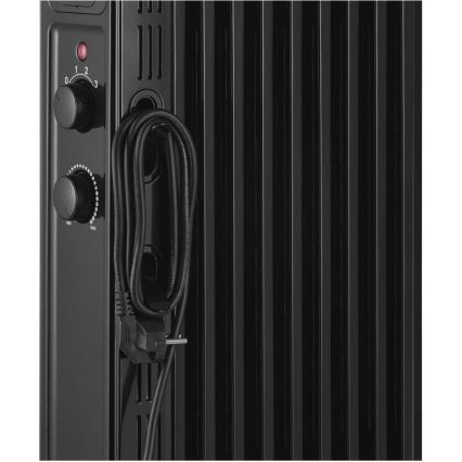 Sencor - 9-osainen öljylämmitin 800/1200/2000 W/230 V, musta