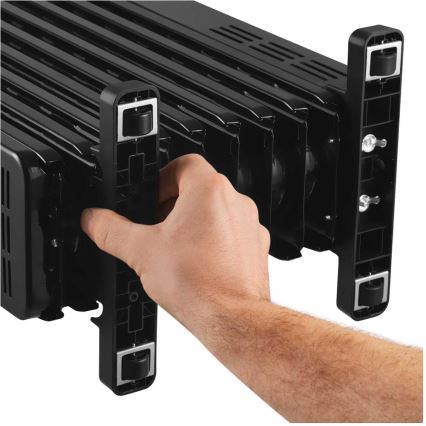 Sencor - 9-osainen öljylämmitin 800/1200/2000 W/230 V, musta