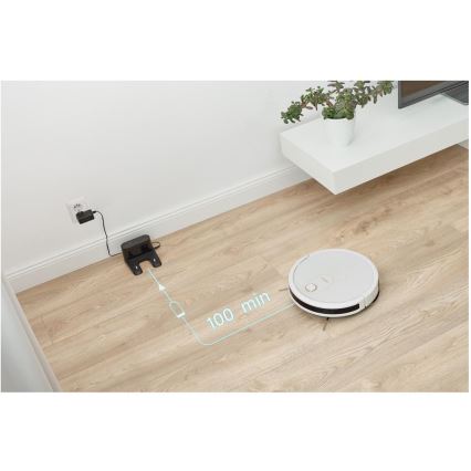 Sencor - Älykäs 2-in-1 robotti-imuri ja moppi 28W/2600 mAh Wi-Fi valkoinen + kaukosäädin