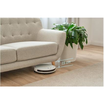 Sencor - Älykäs 2-in-1 robotti-imuri ja moppi 28W/2600 mAh Wi-Fi valkoinen + kaukosäädin