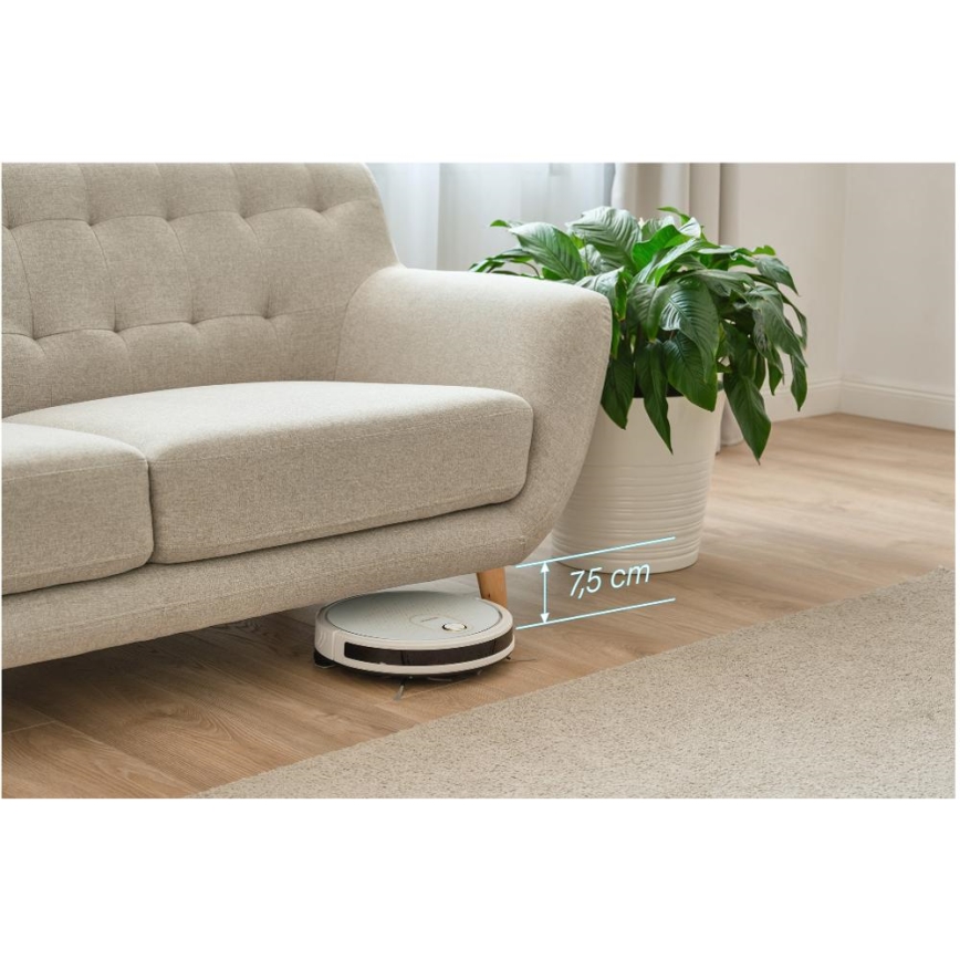 Sencor - Älykäs 2-in-1 robotti-imuri ja moppi 28W/2600 mAh Wi-Fi valkoinen + kaukosäädin