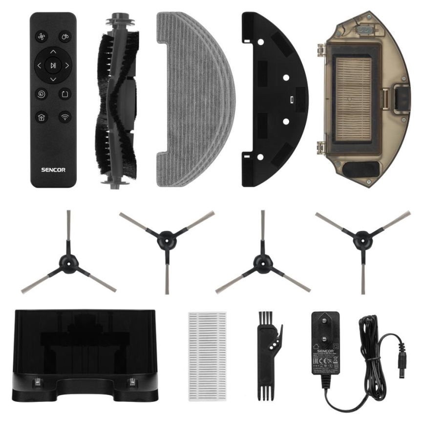 Sencor - Älykäs 2-in-1 robotti-imuri ja moppi 28W/2600 mAh Wi-Fi valkoinen + kaukosäädin