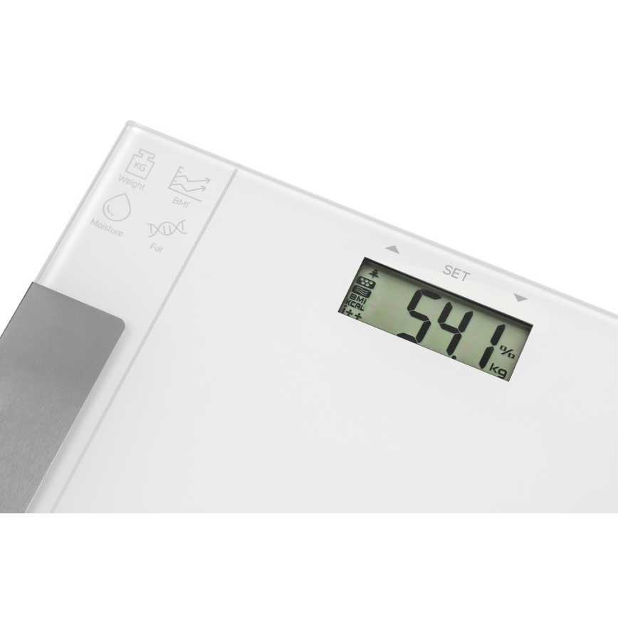 Sencor - Älykäs fitness henkilövaaka 1xCR2032 valkoinen