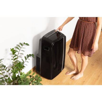 Sencor - Älykäs mobiili ilmastointilaite 3in1 sisältäen täydelliset lisävarusteet 1450W/230V 12000 BTU Wi-Fi musta + kauko-ohjaus