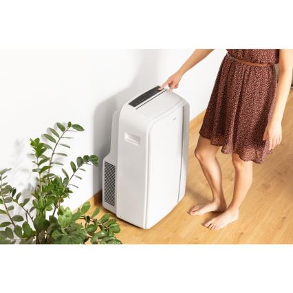 Sencor - Älykäs mobiili ilmastointilaite 3in1 sisältäen täydelliset lisävarusteet 1450W/230V 12000 BTU Wi-Fi valkoinen + kauko-ohjaus
