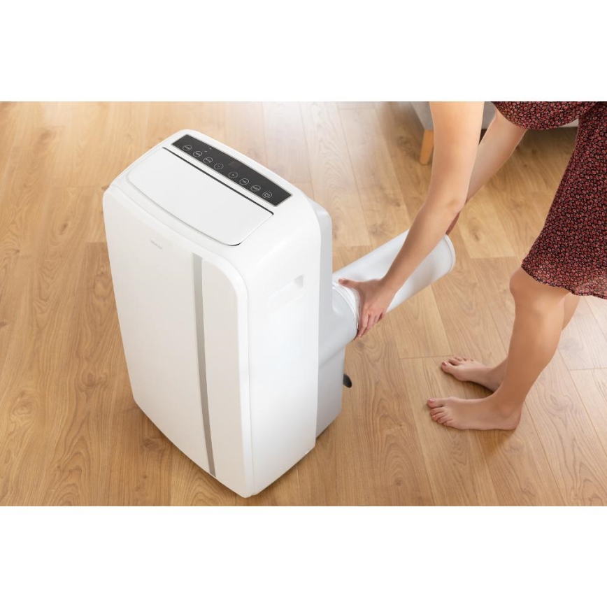 Sencor - Älykäs mobiili ilmastointilaite 3in1 sisältäen täydelliset lisävarusteet 1450W/230V 12000 BTU Wi-Fi valkoinen + kauko-ohjaus