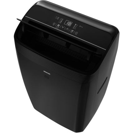 Sencor - Älykäs mobiililaitteinen ilmastointilaite 4-in-1 täydellisellä lisävarustepaketilla 900W/230V 9000 BTU Wi-Fi musta + kaukosäädin