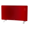 Sencor - Älykäs sähköinen suora-/konvektorilämmitin 1200/2400W/230V IP24 Wi-Fi punainen
