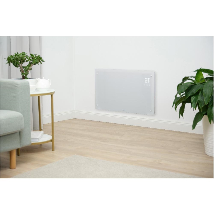 Sencor - Älykäs sähköinen suoralämmitin/konvektori 2000 W/230 V IP24 Wi-Fi valkoinen + kauko-ohjain
