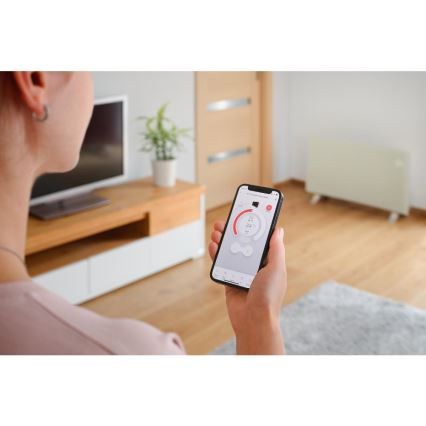 Sencor - Älykäs sähköpatteri/konvektori 1200/2400W/230V IP24 Wi-Fi valkoinen