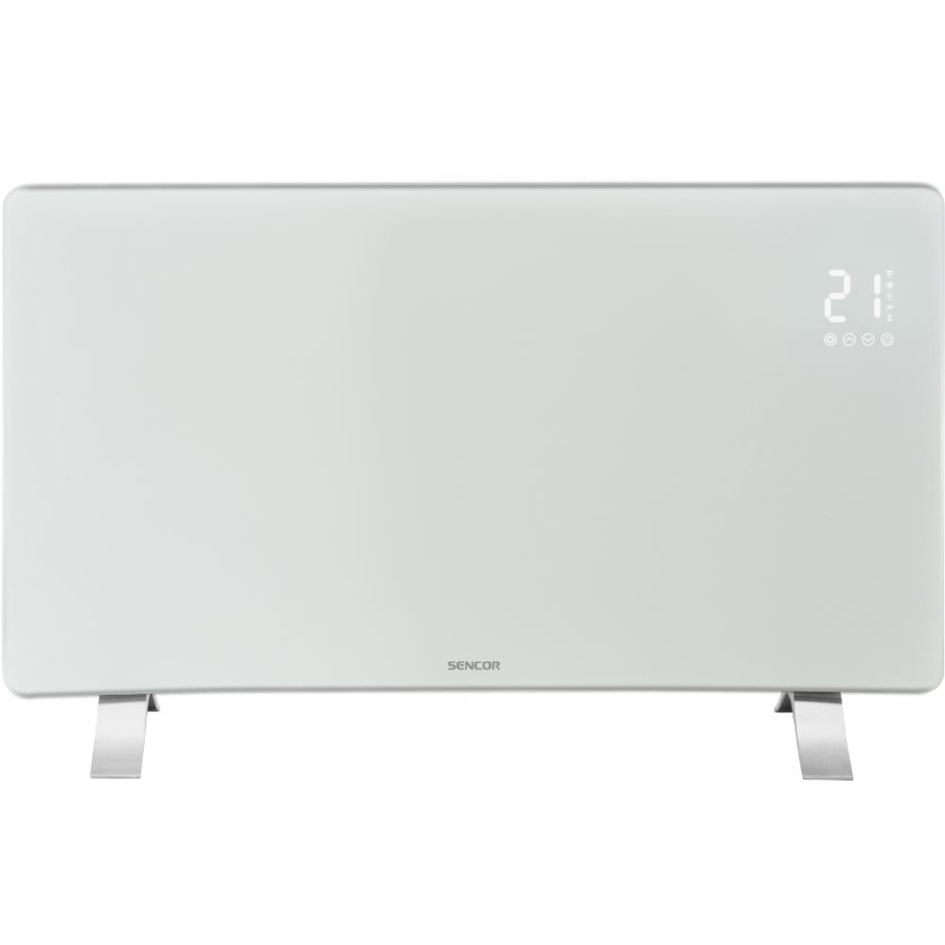 Sencor - Älykäs sähköpatteri/konvektori 1200/2400W/230V IP24 Wi-Fi valkoinen