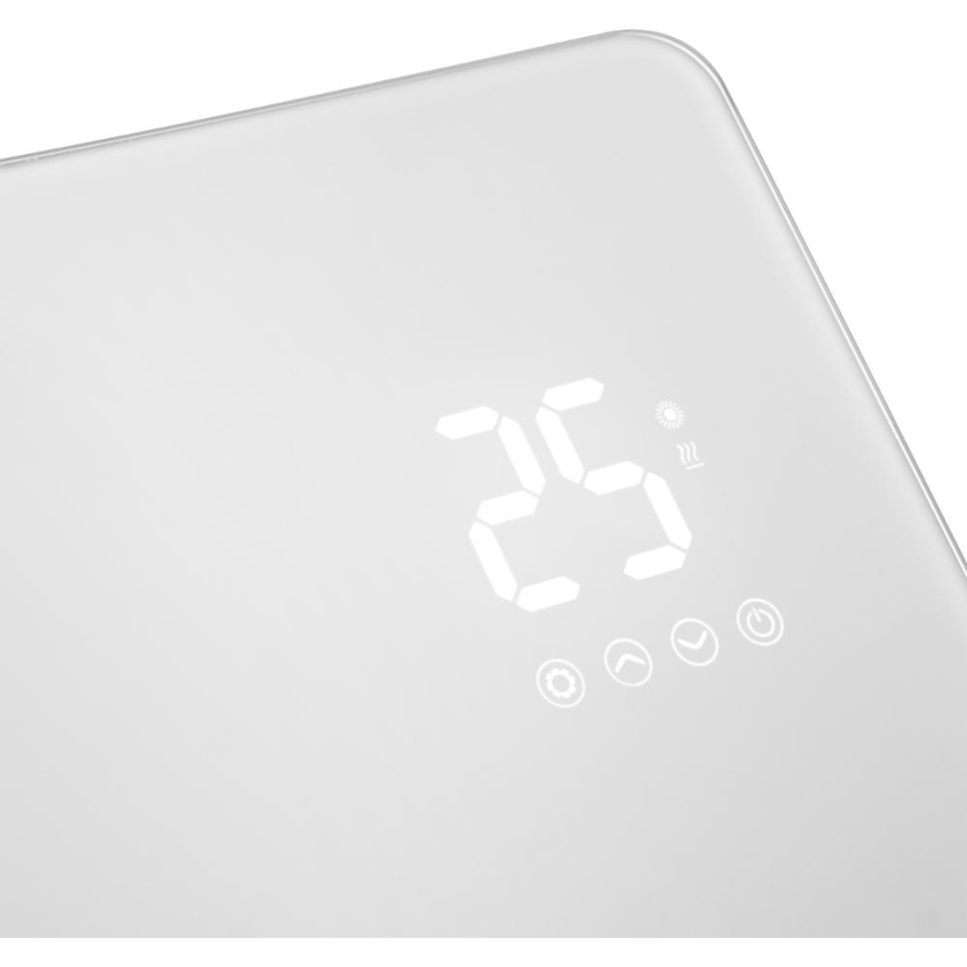 Sencor - Älykäs sähköpatteri/konvektori 1200/2400W/230V IP24 Wi-Fi valkoinen