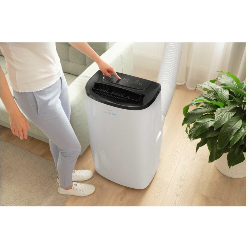 Sencor - Älykäs siirrettävä ilmastointilaite 4-in-1 täydellisine lisävarusteineen 1750W/230V 18000 BTU Wi-Fi valkoinen + kaukosäädin