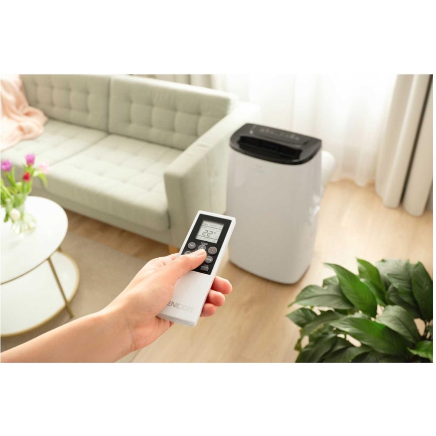 Sencor - Älykäs siirrettävä ilmastointilaite 4-in-1 täydellisine lisävarusteineen 1750W/230V 18000 BTU Wi-Fi valkoinen + kaukosäädin