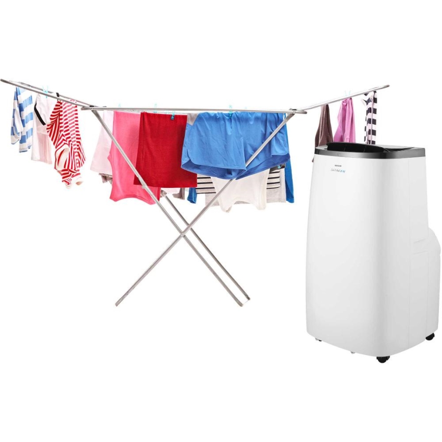 Sencor - Älykäs siirrettävä ilmastointilaite 4-in-1 täydellisine lisävarusteineen 1750W/230V 18000 BTU Wi-Fi valkoinen + kaukosäädin