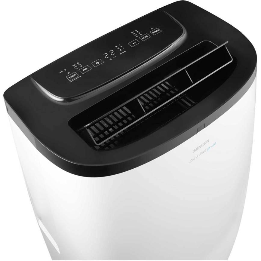 Sencor - Älykäs siirrettävä ilmastointilaite 4-in-1 täydellisine lisävarusteineen 1750W/230V 18000 BTU Wi-Fi valkoinen + kaukosäädin