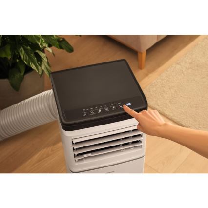 Sencor - Älykäs siirrettävä ilmastointilaite 3-in-1, sisältää täydellisen tarvikepaketin 760W/230V 7000 BTU Wi-Fi valkoinen + kaukosäädin