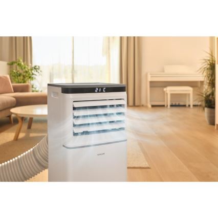 Sencor - Älykäs siirrettävä ilmastointilaite 3-in-1, mukana kaikki lisävarusteet 815W/230V 8000 BTU Wi-Fi valkoinen + kaukosäädin