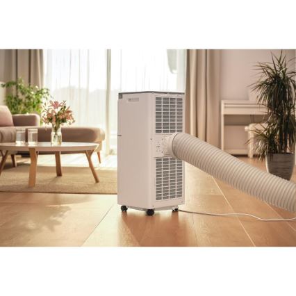 Sencor - Älykäs siirrettävä ilmastointilaite 3-in-1, mukana kaikki lisävarusteet 815W/230V 8000 BTU Wi-Fi valkoinen + kaukosäädin