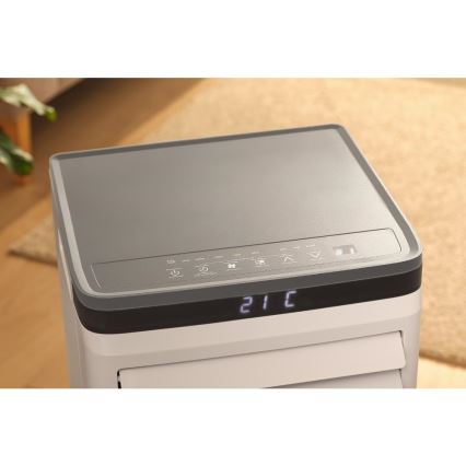 Sencor - Älykäs siirrettävä ilmastointilaite 3-in-1, mukana kaikki lisävarusteet 815W/230V 8000 BTU Wi-Fi valkoinen + kaukosäädin