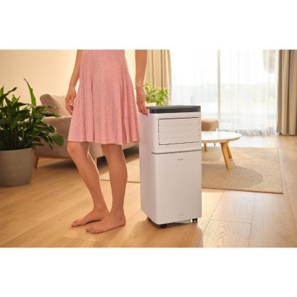 Sencor - Älykäs siirrettävä ilmastointilaite 3-in-1, mukana kaikki lisävarusteet 815W/230V 8000 BTU Wi-Fi valkoinen + kaukosäädin
