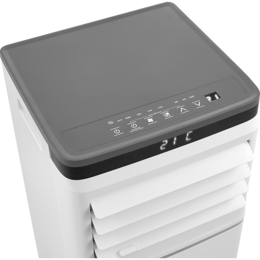 Sencor - Älykäs siirrettävä ilmastointilaite 3-in-1, mukana kaikki lisävarusteet 815W/230V 8000 BTU Wi-Fi valkoinen + kaukosäädin