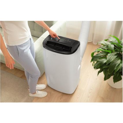 Sencor - Älykäs siirrettävä ilmastointilaite 4-in-1, mukana täydellinen tarvikepaketti 1700W/230V 12000 BTU Wi-Fi valkoinen + kaukosäädin