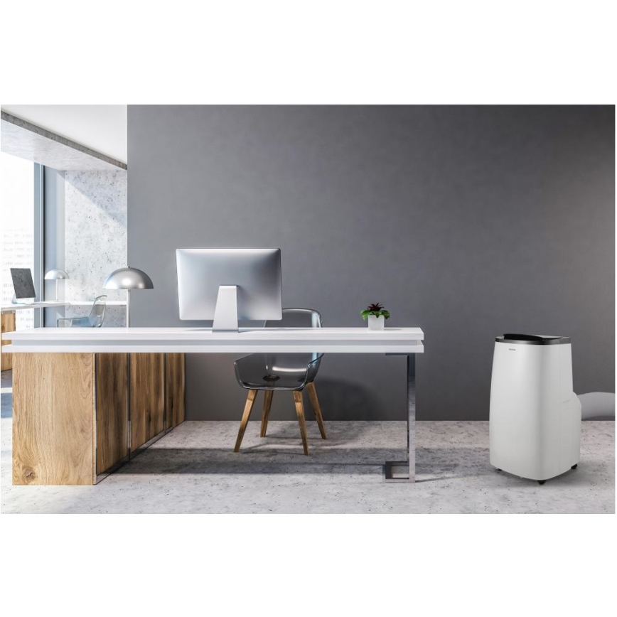 Sencor - Älykäs siirrettävä ilmastointilaite 4-in-1, mukana täydellinen tarvikepaketti 1700W/230V 12000 BTU Wi-Fi valkoinen + kaukosäädin