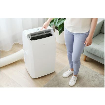 Sencor - Älykäs siirrettävä ilmastointilaite 5-in-1 sisältäen täydellisen lisävarustepaketin 733W/230V 9000 BTU Wi-Fi valkoinen + kaukosäädin