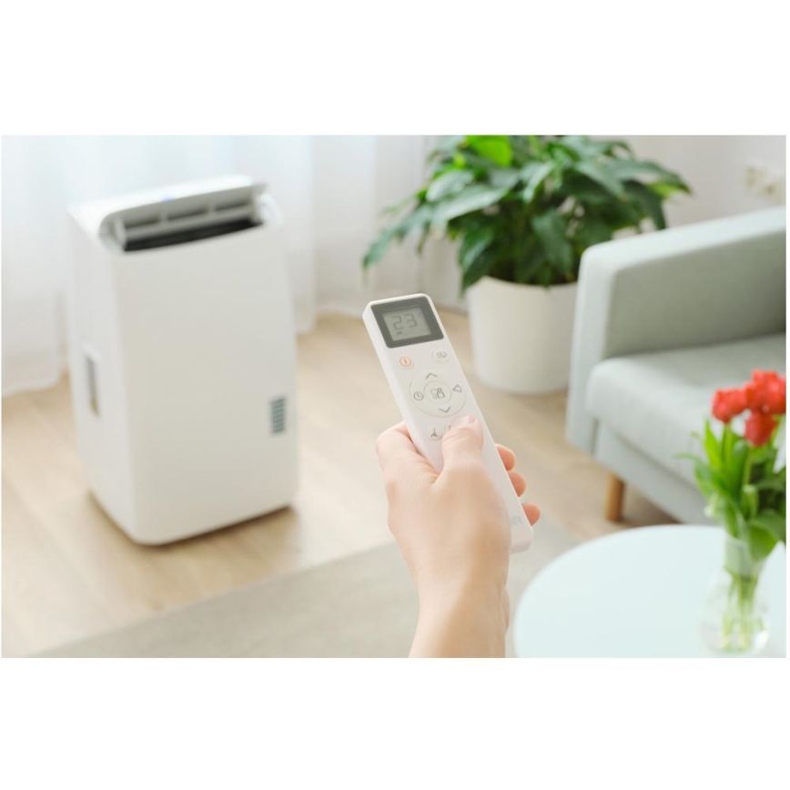 Sencor - Älykäs siirrettävä ilmastointilaite 5-in-1 sisältäen täydellisen lisävarustepaketin 733W/230V 9000 BTU Wi-Fi valkoinen + kaukosäädin