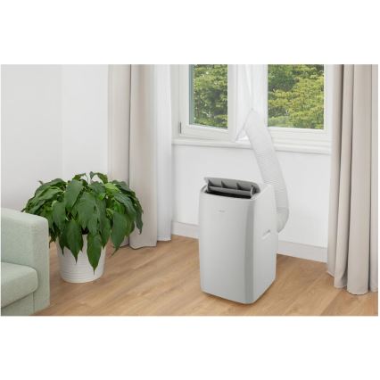 Sencor - Älykäs siirrettävä ilmastointilaite 5-in-1 sisältäen täydellisen lisävarustepaketin 733W/230V 9000 BTU Wi-Fi valkoinen + kaukosäädin