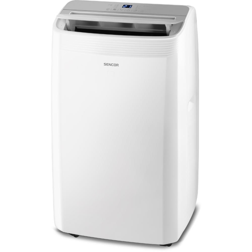 Sencor - Älykäs siirrettävä ilmastointilaite 5-in-1 sisältäen täydellisen lisävarustepaketin 733W/230V 9000 BTU Wi-Fi valkoinen + kaukosäädin