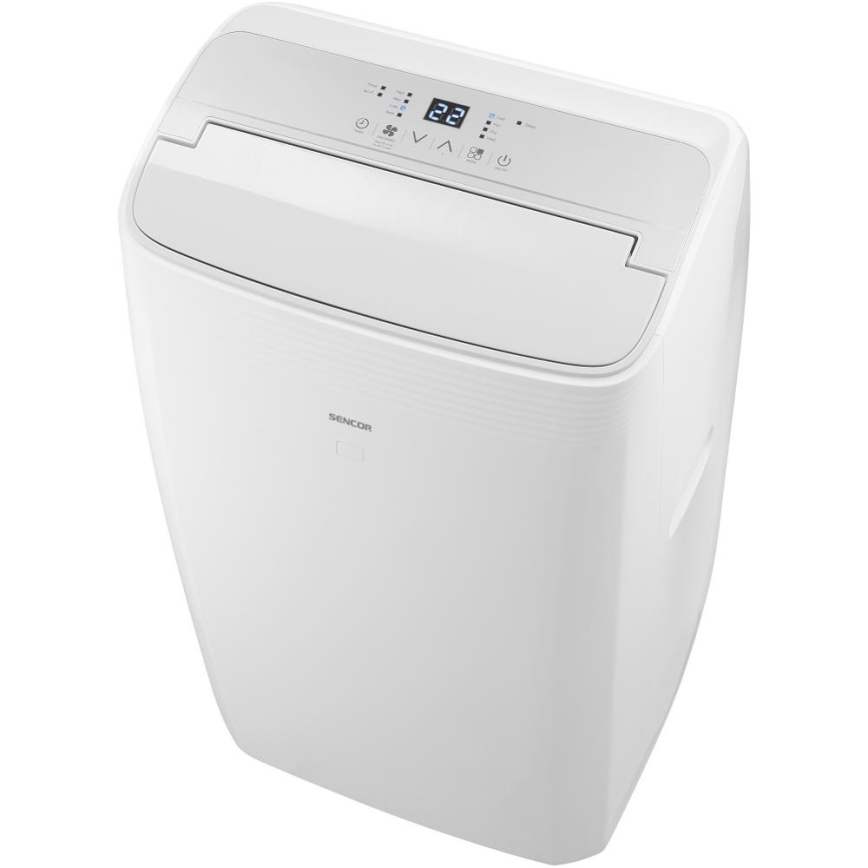 Sencor - Älykäs siirrettävä ilmastointilaite 5-in-1 sisältäen täydellisen lisävarustepaketin 733W/230V 9000 BTU Wi-Fi valkoinen + kaukosäädin