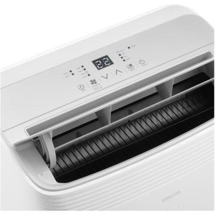 Sencor - Älykäs siirrettävä ilmastointilaite 5-in-1 sisältäen täydellisen lisävarustepaketin 733W/230V 9000 BTU Wi-Fi valkoinen + kaukosäädin