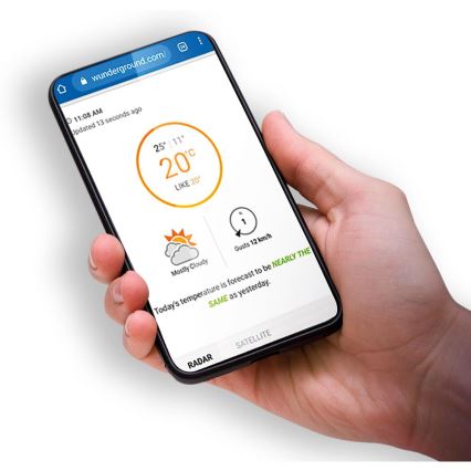 Sencor - Ammattilaisluokan sääasema värillisellä LCD-näytöllä ja herätyskellolla 5V/1xCR2032 + 3xAA Wi-Fi