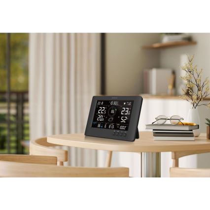 Sencor - Ammattimainen sääasema värillisellä LCD-näytöllä ja herätyskellolla 5V/1xCR2032 + 3xAA