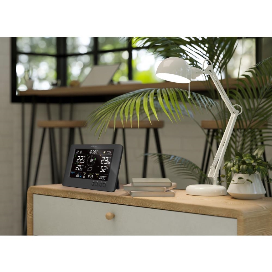 Sencor - Ammattimainen sääasema värillisellä LCD-näytöllä ja herätyskellolla 5V/1xCR2032 + 3xAA