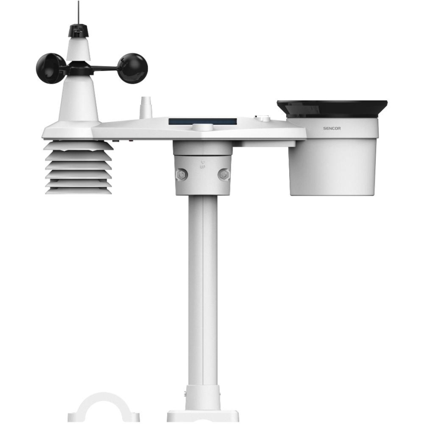Sencor - Ammattimainen sääasema värillisellä LCD-näytöllä 5V 1xCR2032 + 3xAA + 2xAA Wi-Fi Tuya